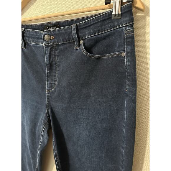 Talbots Flawless 5 Pocket Jean Women's Size 14P Curvy Straight Dark Wash Preppy - Picture 5 of 16